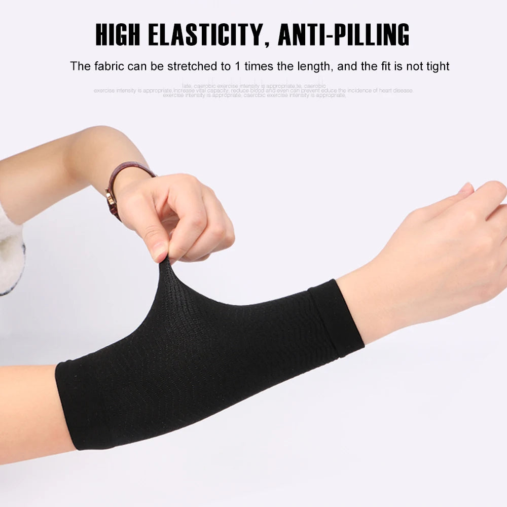 1 Pair New Slimming Arm Sleeves Arm Elastic Compression Arm Shapers Sport Fitness Arm Shapers for Women Girls Weight Loss