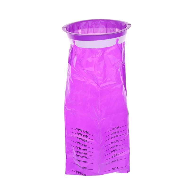 1000ML Disposable Plastic Bags for Travel - Portable Motion Sickness and Nausea Vomit Cleanup Solutions