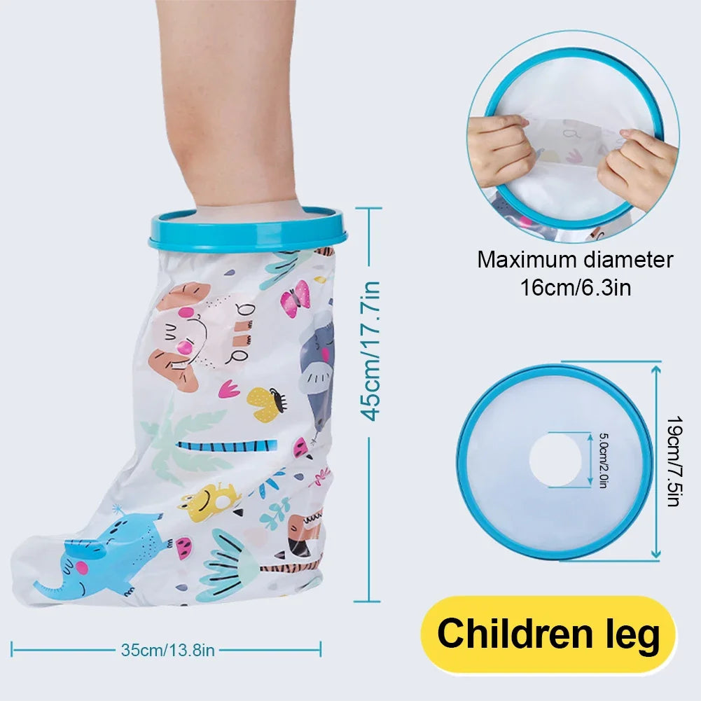Shower Cover Child Waterproof Sealed Cast Bandage Protector Wound Fracture Leg Foot Arm Hand Bath Protective Ring Sleeve
