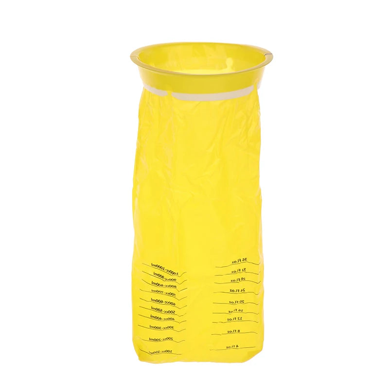 1000ML Disposable Plastic Bags for Travel - Portable Motion Sickness and Nausea Vomit Cleanup Solutions