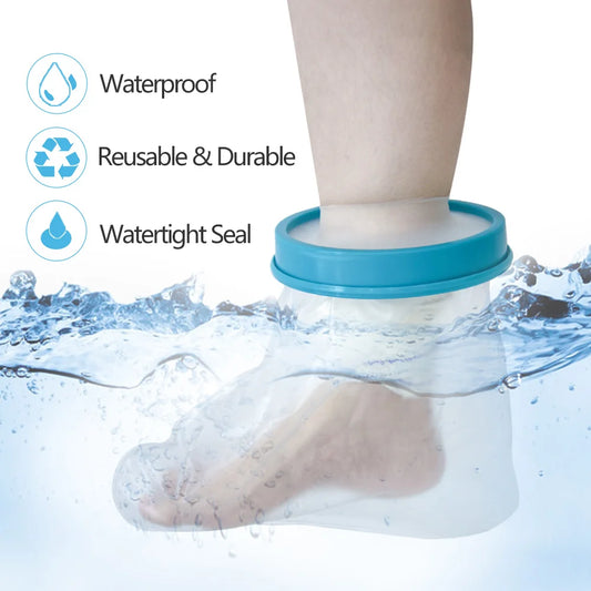 Adult Foot Cast Covers for Shower Waterproof Shower Bandage and Cast Protector for Shower and Bath Watertight