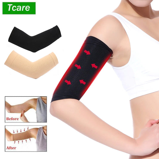1 Pair New Slimming Arm Sleeves Arm Elastic Compression Arm Shapers Sport Fitness Arm Shapers for Women Girls Weight Loss