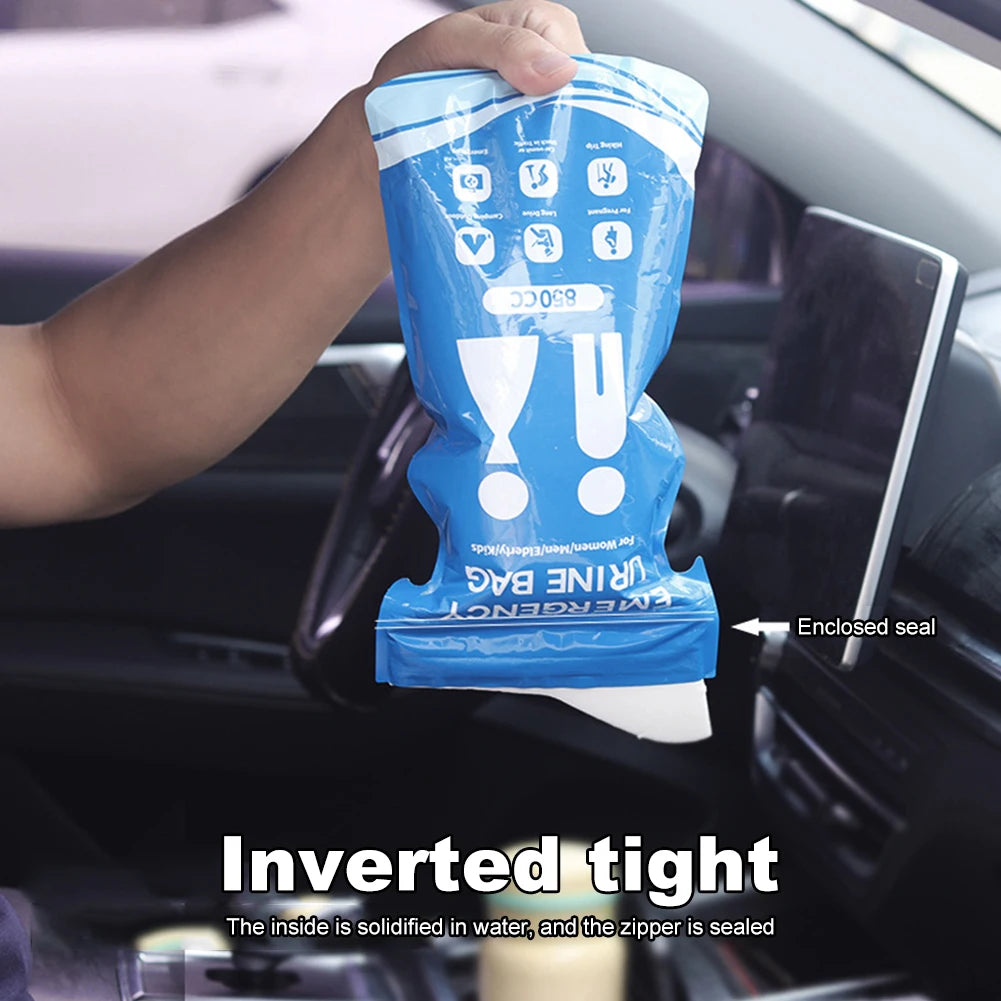 Emergency Disposable Urine Bags - 850ml Portable Urinal for Men and Women, Available in Packs of 1-10