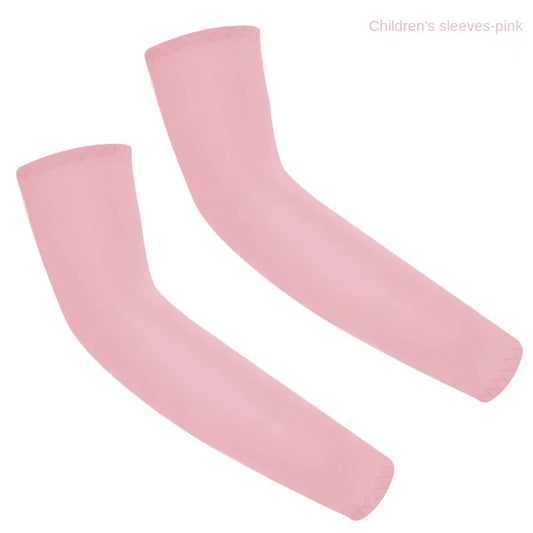 1 Pair Uv Protective Sleeve Arm Sleeve Cooling Children's Cuff Sports 5-12 Years Girls Boys Elastic Ice cuff Cycling Arm Warmer