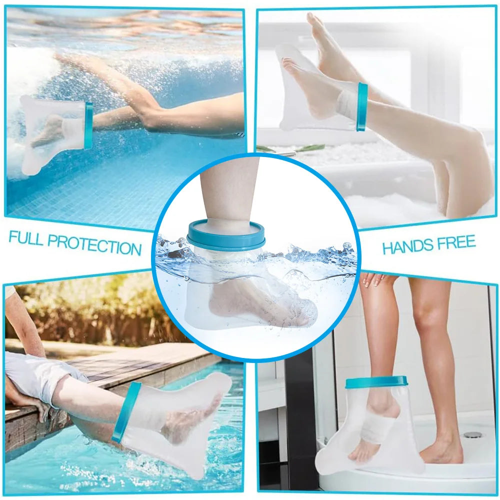 Adult Foot Cast Covers for Shower Waterproof Shower Bandage and Cast Protector for Shower and Bath Watertight