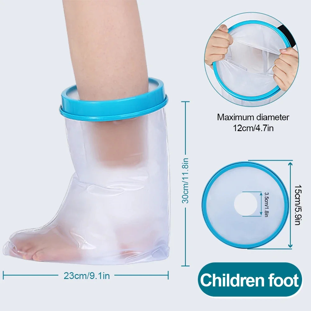 Shower Cover Child Waterproof Sealed Cast Bandage Protector Wound Fracture Leg Foot Arm Hand Bath Protective Ring Sleeve