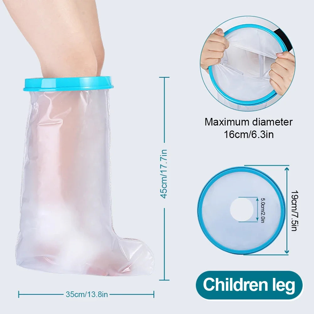 Shower Cover Child Waterproof Sealed Cast Bandage Protector Wound Fracture Leg Foot Arm Hand Bath Protective Ring Sleeve