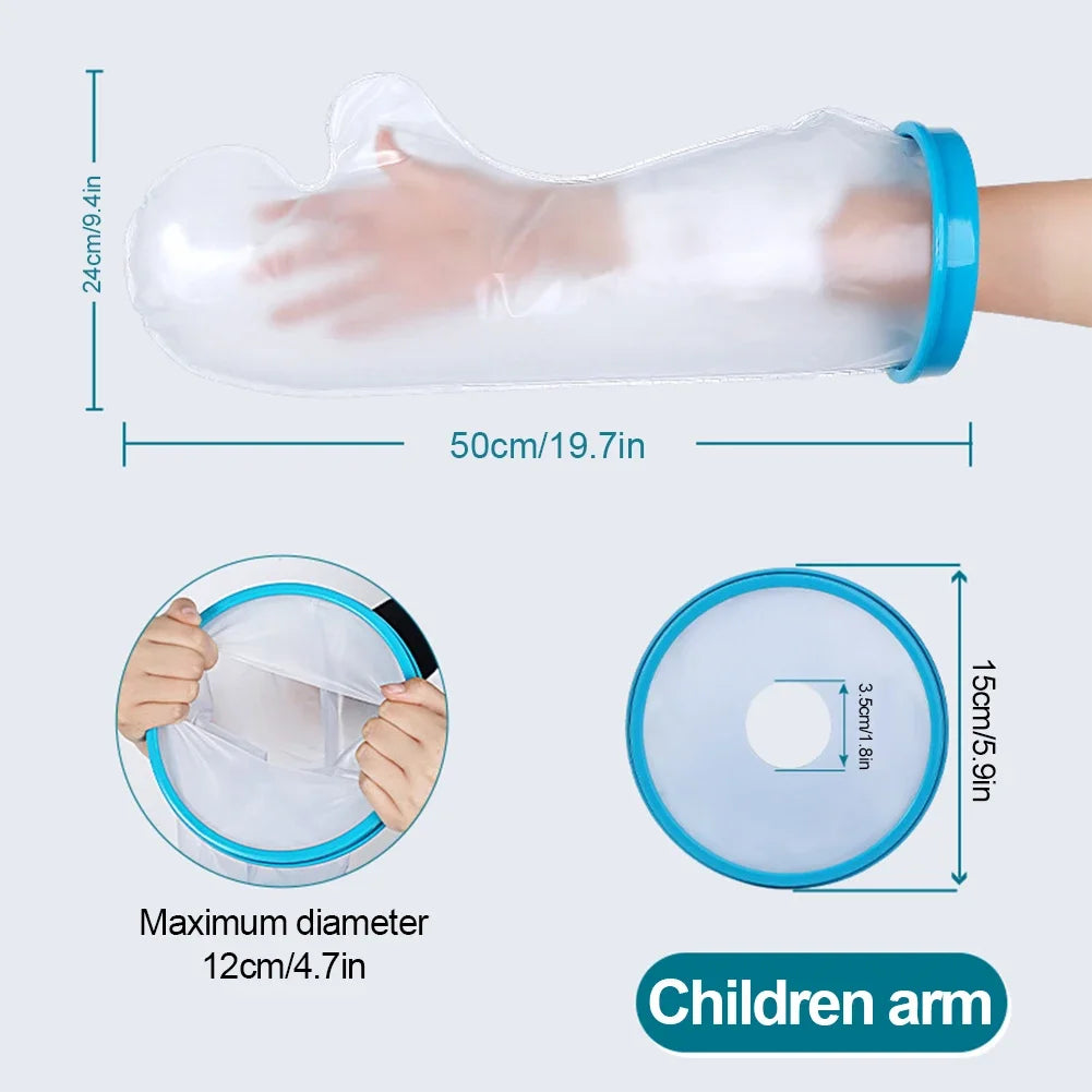 Shower Cover Child Waterproof Sealed Cast Bandage Protector Wound Fracture Leg Foot Arm Hand Bath Protective Ring Sleeve