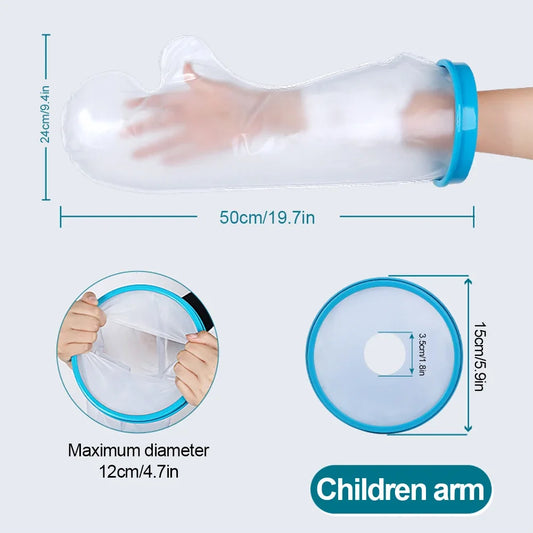 Shower Cover Child Waterproof Sealed Cast Bandage Protector Wound Fracture Leg Foot Arm Hand Bath Protective Ring Sleeve