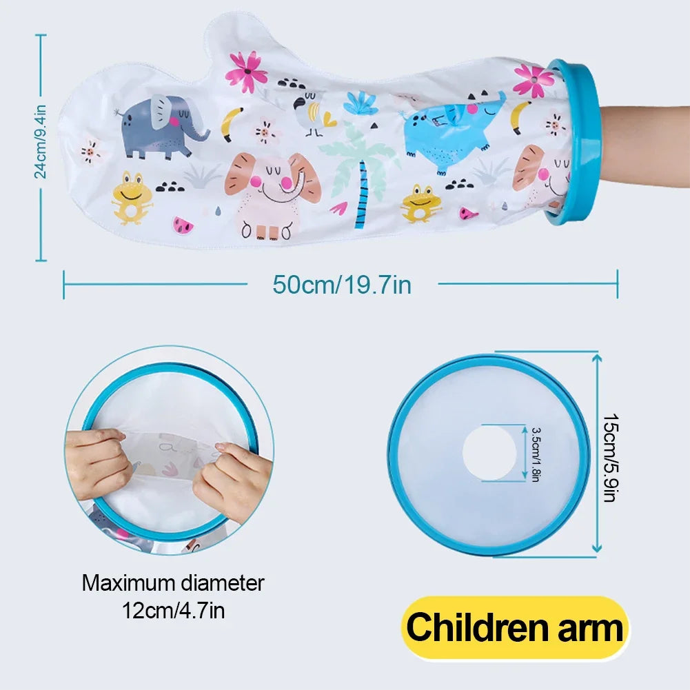 Shower Cover Child Waterproof Sealed Cast Bandage Protector Wound Fracture Leg Foot Arm Hand Bath Protective Ring Sleeve