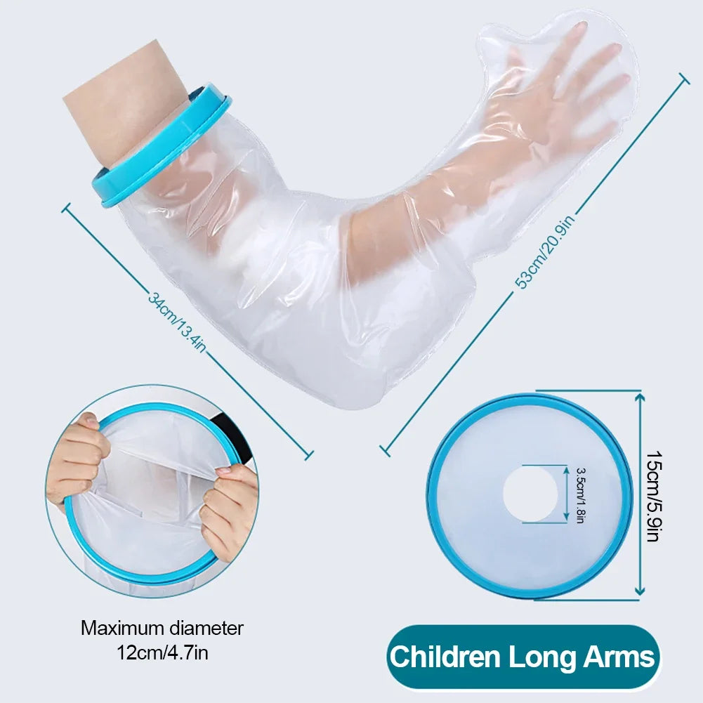 Shower Cover Child Waterproof Sealed Cast Bandage Protector Wound Fracture Leg Foot Arm Hand Bath Protective Ring Sleeve
