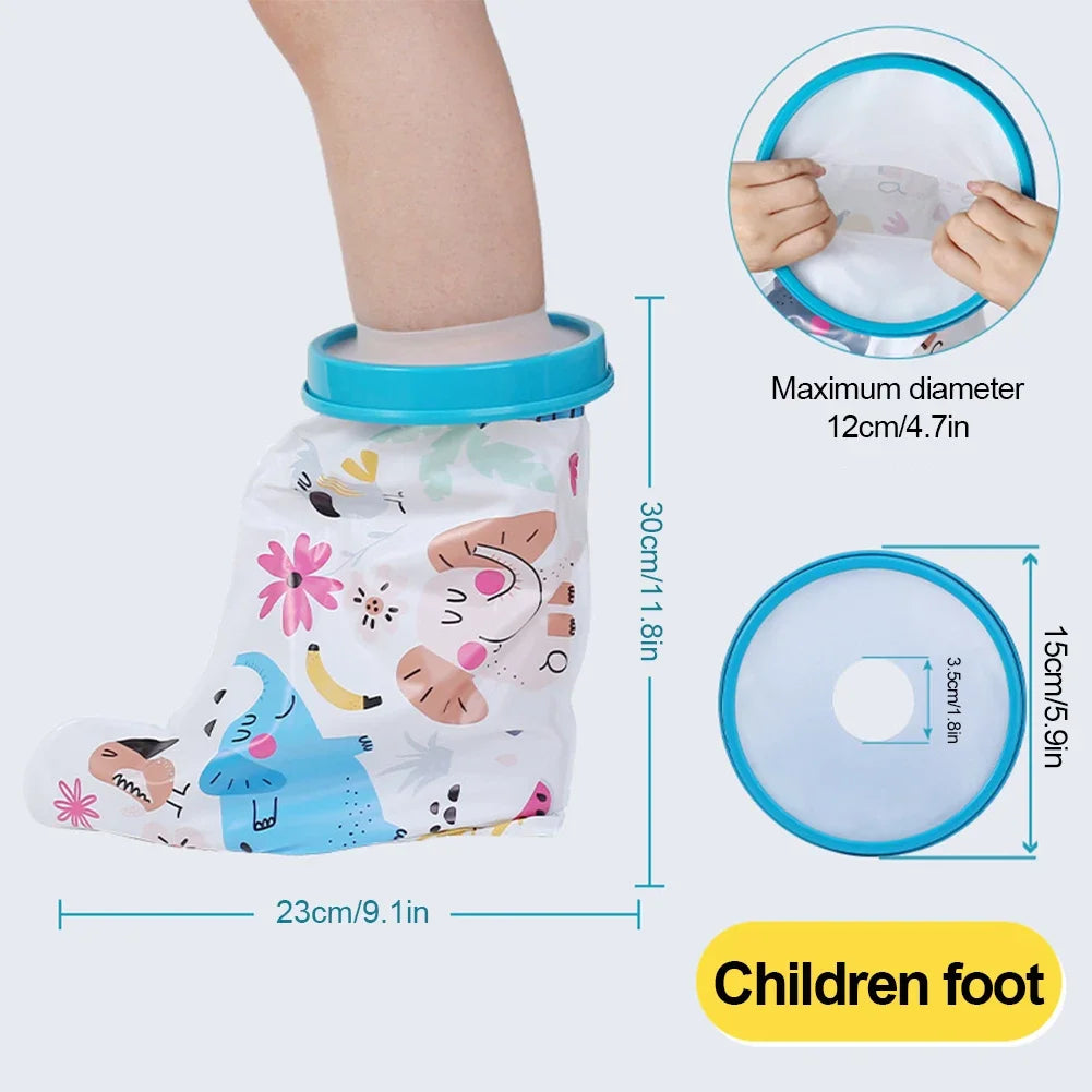 Shower Cover Child Waterproof Sealed Cast Bandage Protector Wound Fracture Leg Foot Arm Hand Bath Protective Ring Sleeve
