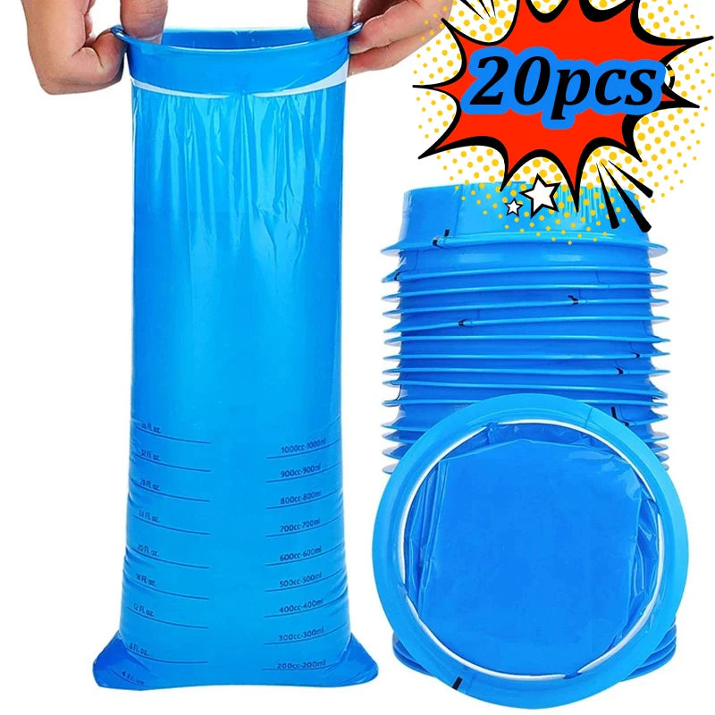 Eco-Friendly Portable 1000ML Disposable Travel Bag for Motion Sickness and Nausea Cleanup